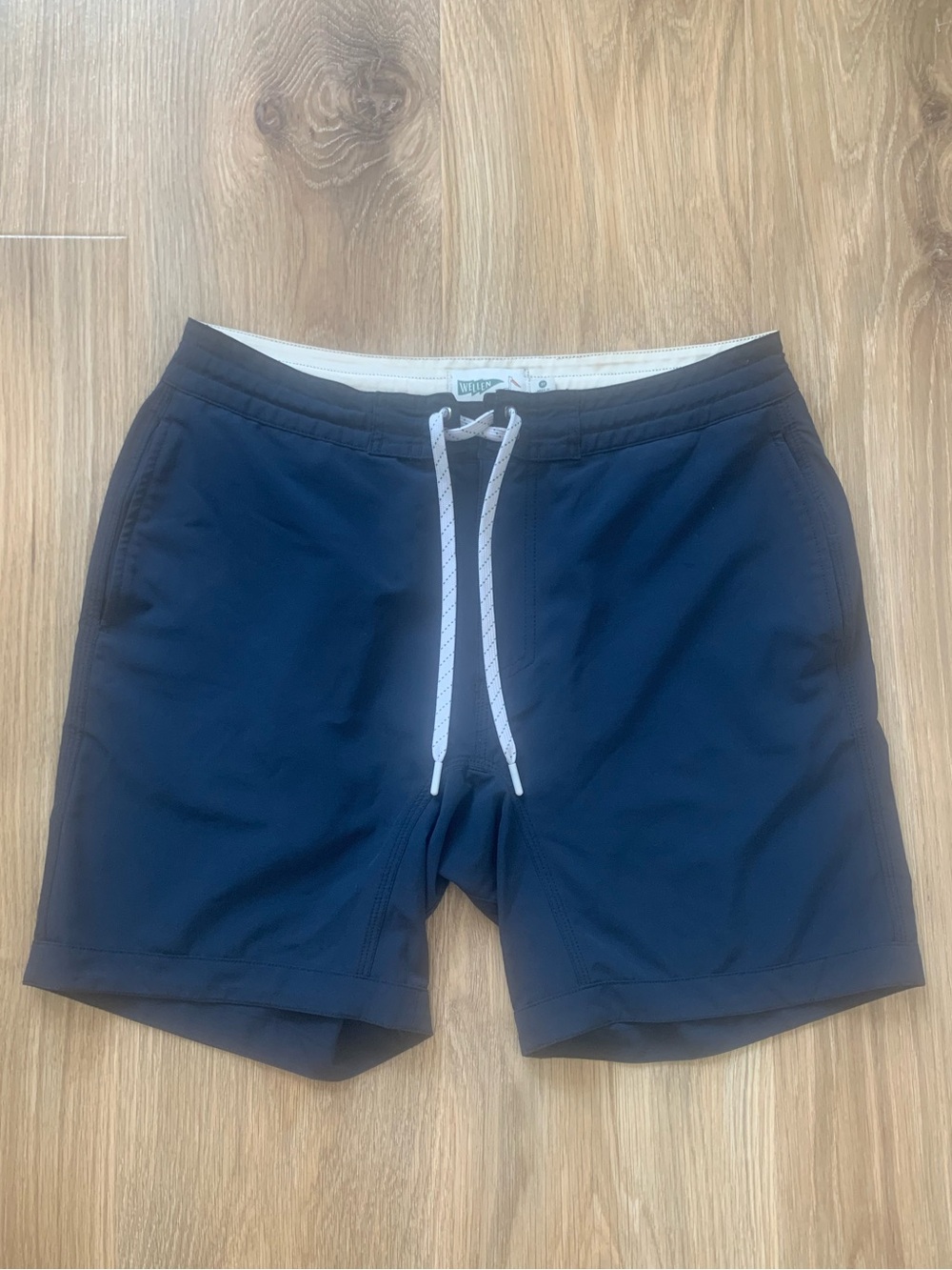 Wellen ‘66 Stretch Board Shorts Swim Surf Blue Men's Sz 31 Drawstring Pockets 7”